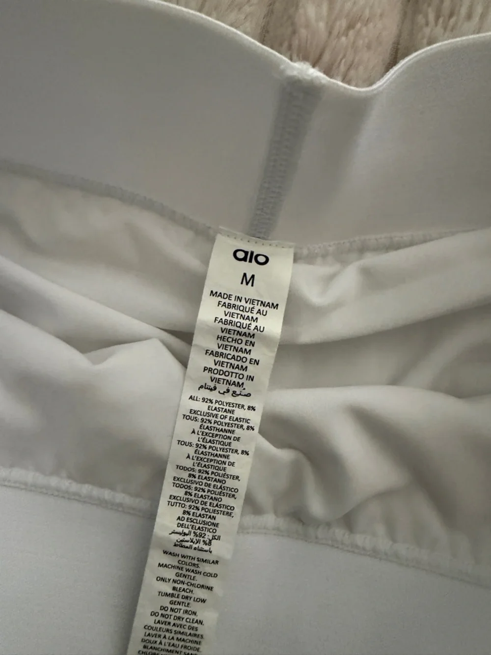 ALO Yoga White Pleated Athletic Skirt with Built-In Short